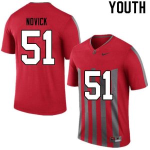 Youth Ohio State Buckeyes #51 Brett Novick Retro Nike NCAA College Football Jersey Freeshipping FXR4844RM